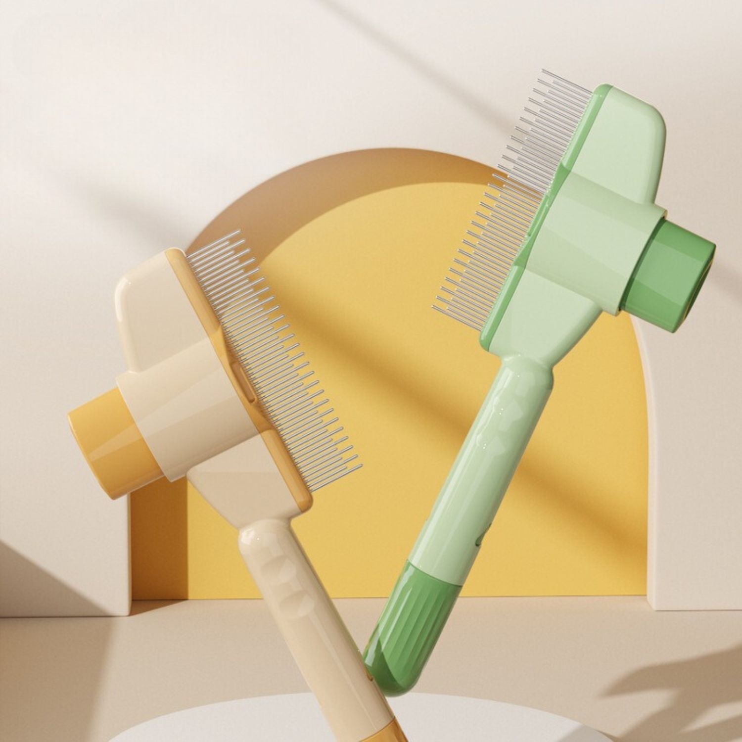 Zelfreinigende Huisdierkam dual kleur huisdierborstel